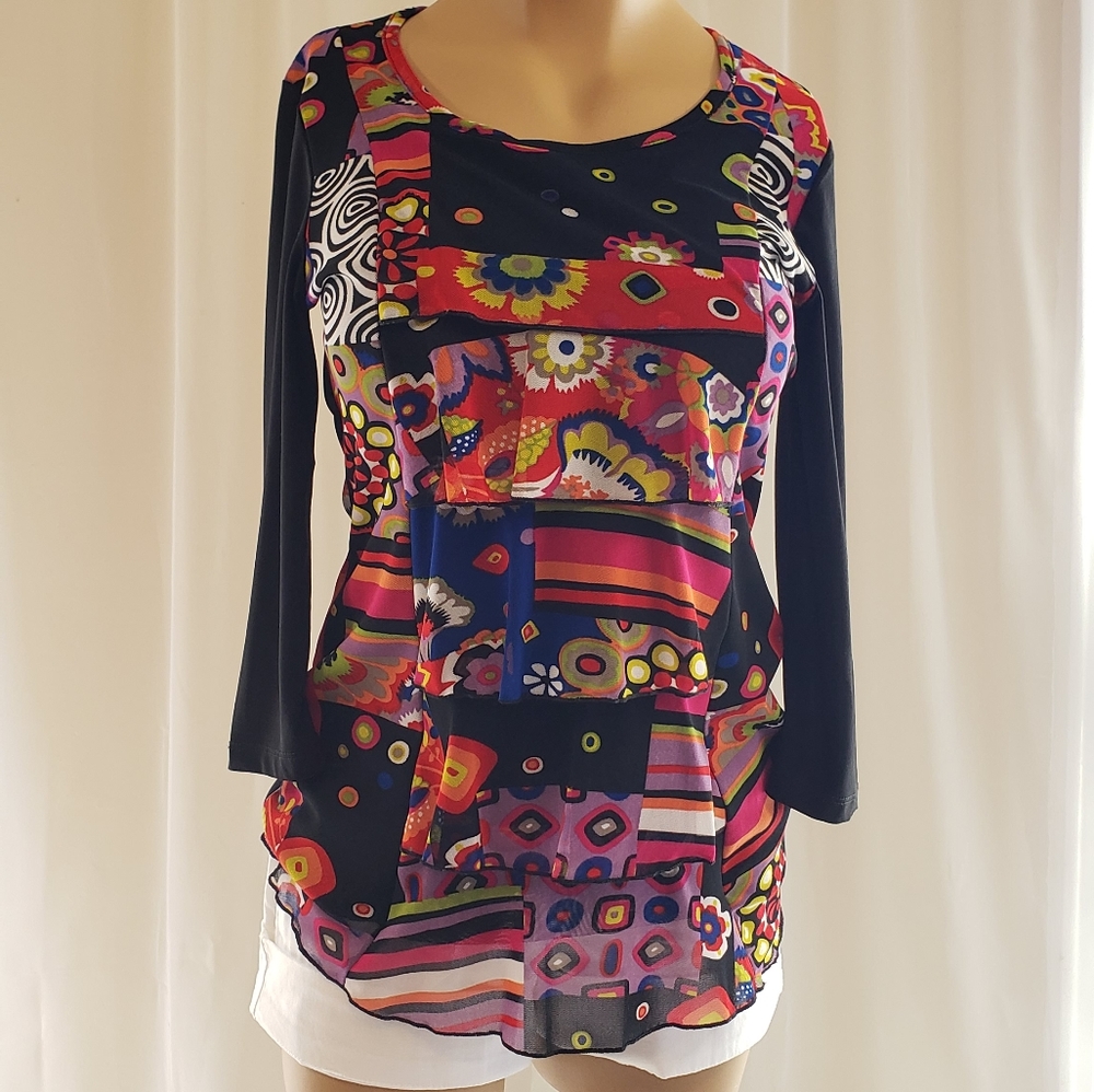 Retro 70's vibe long sleeve top
